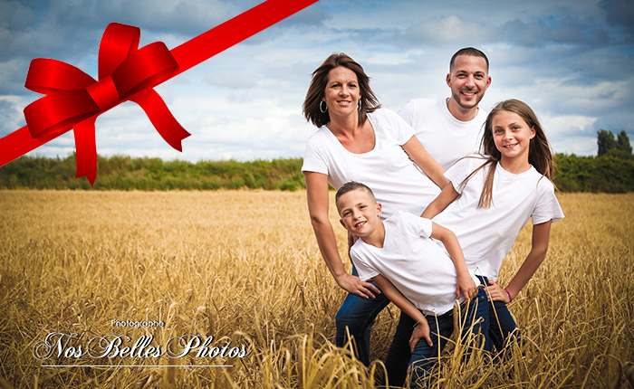 Cadeau pour famille, cadeau photo famille en extérieur