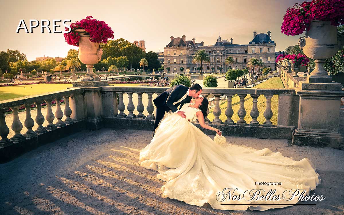 Photographe mariage Paris, retouche photo mariage