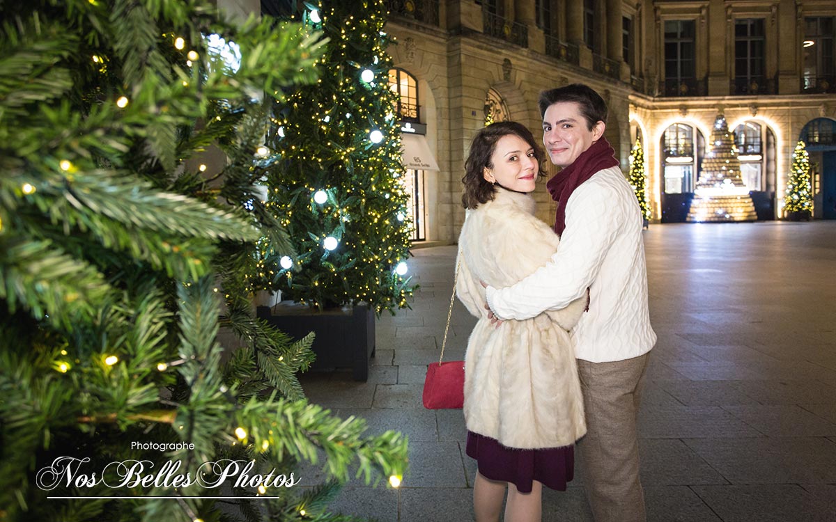 Photo séance couple Paris by night