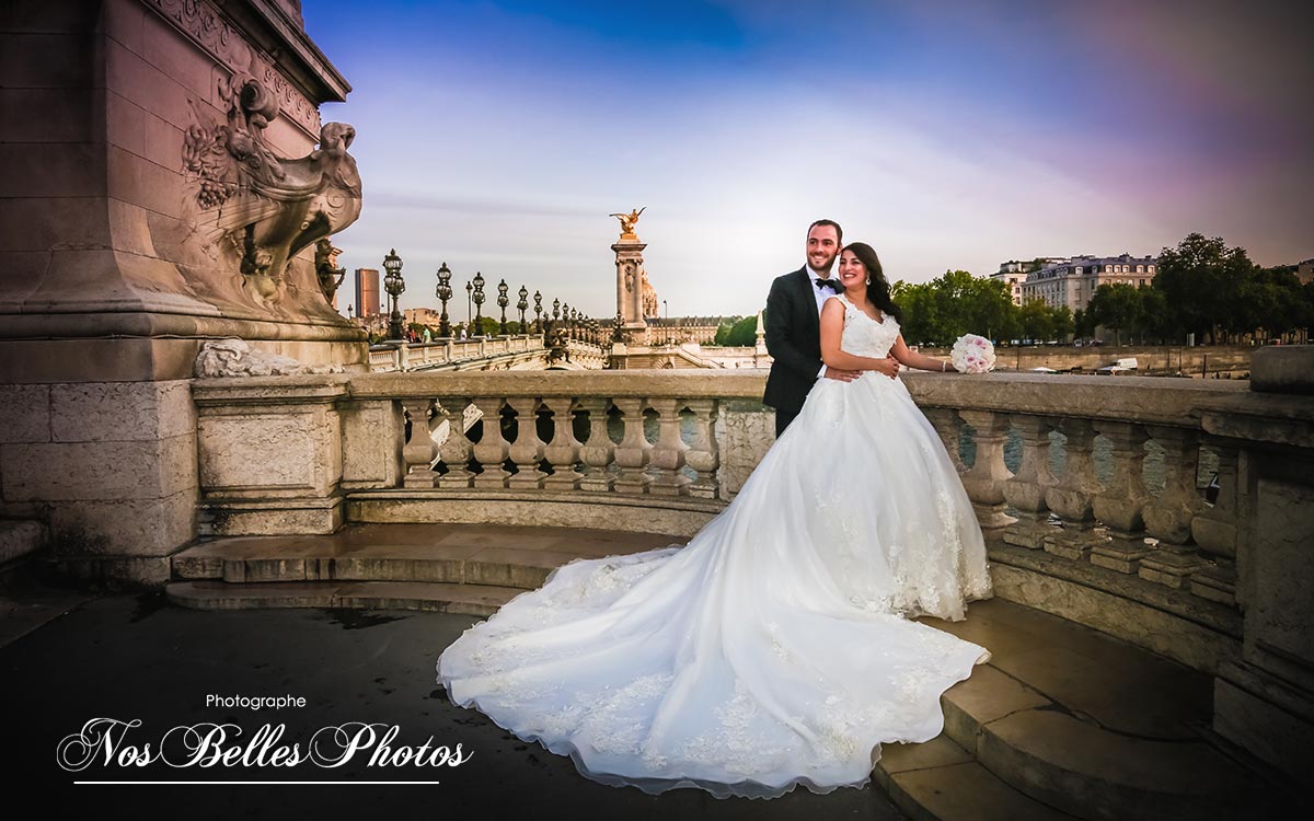 Photo mariage romantique Paris