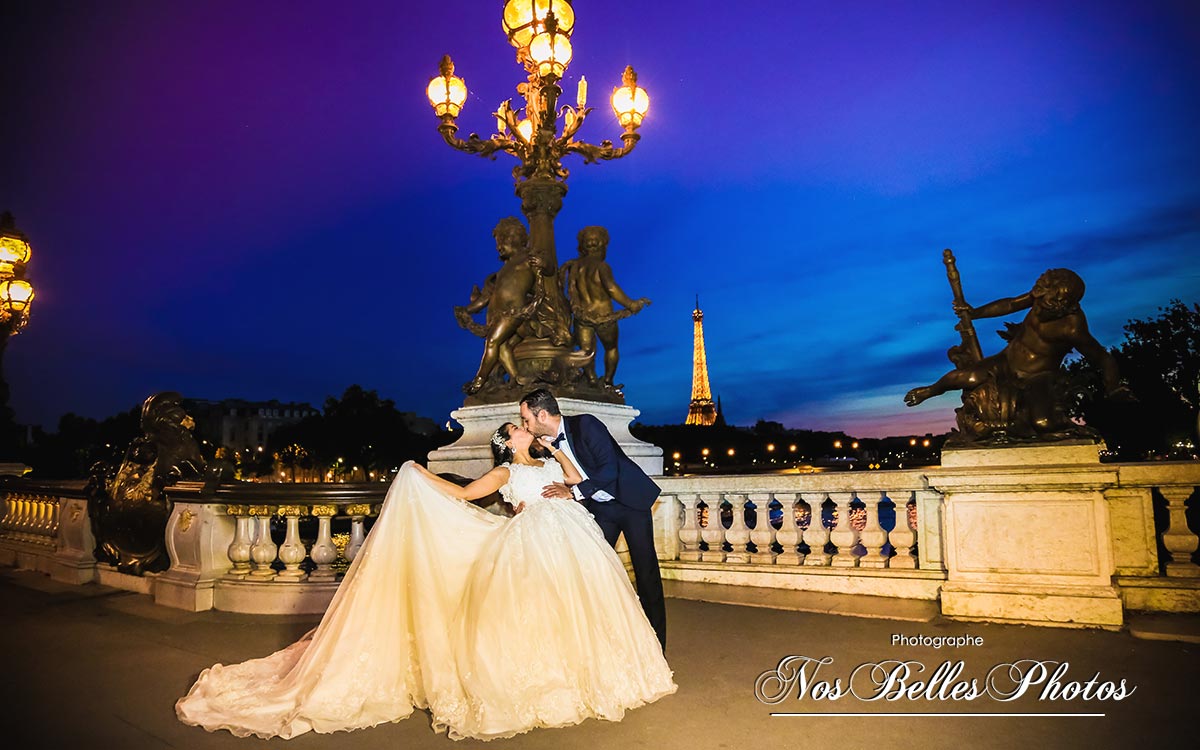 Photos shooting couple mariage Paris