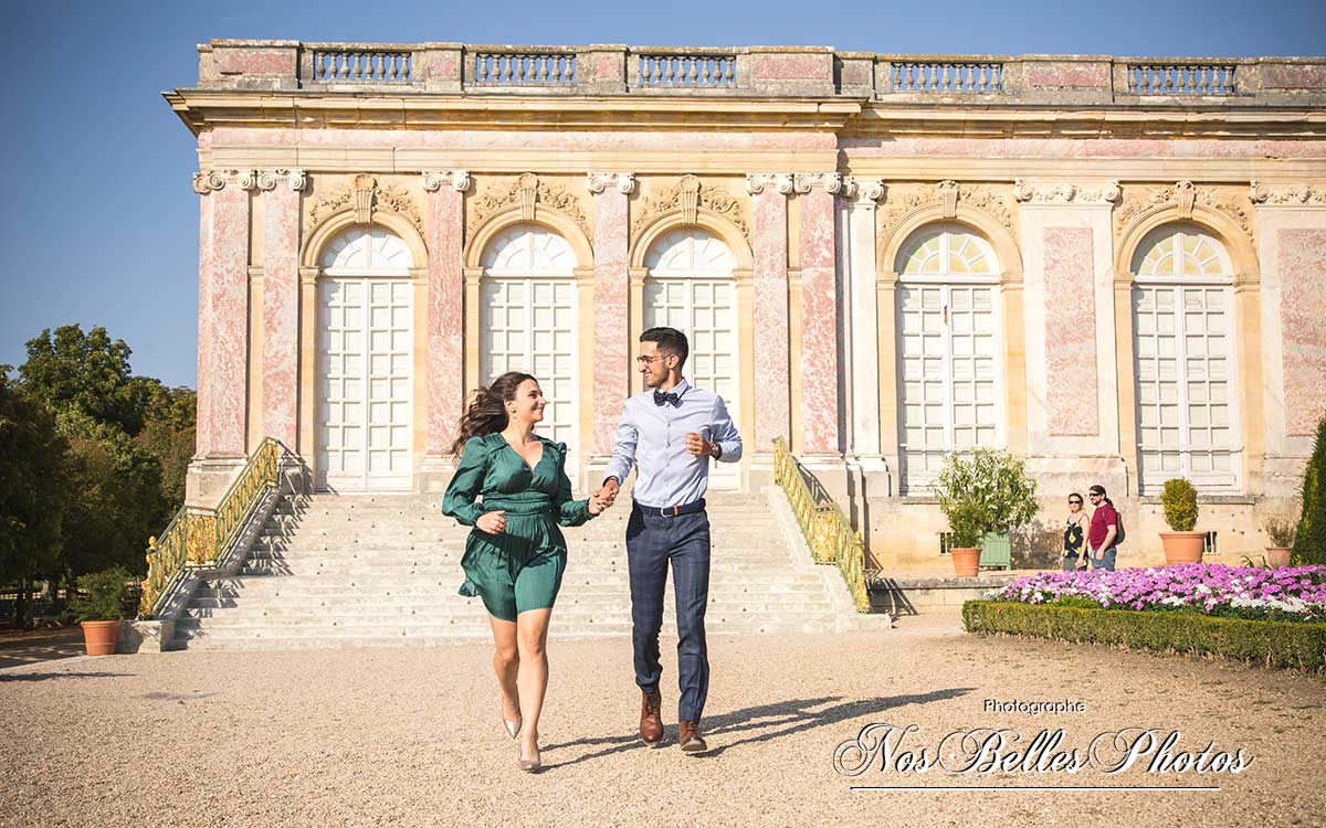 Shooting photo couple à Versailles en Yvelines