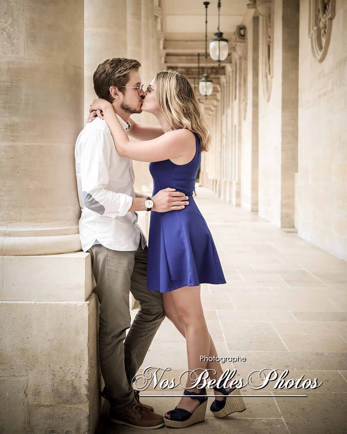 Séance engagement photo avant mariage Palais Royal Paris