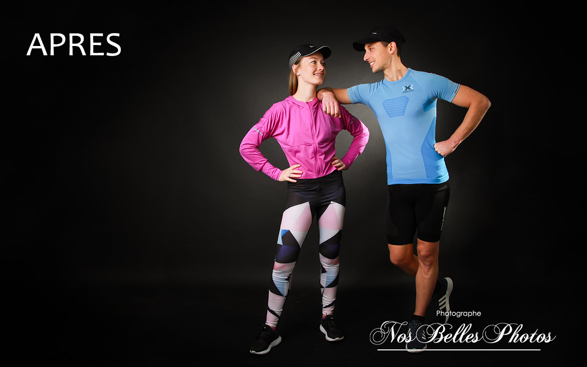 Photographe couple studio Les Mureaux en Yvelines, retouche photo portrait couple